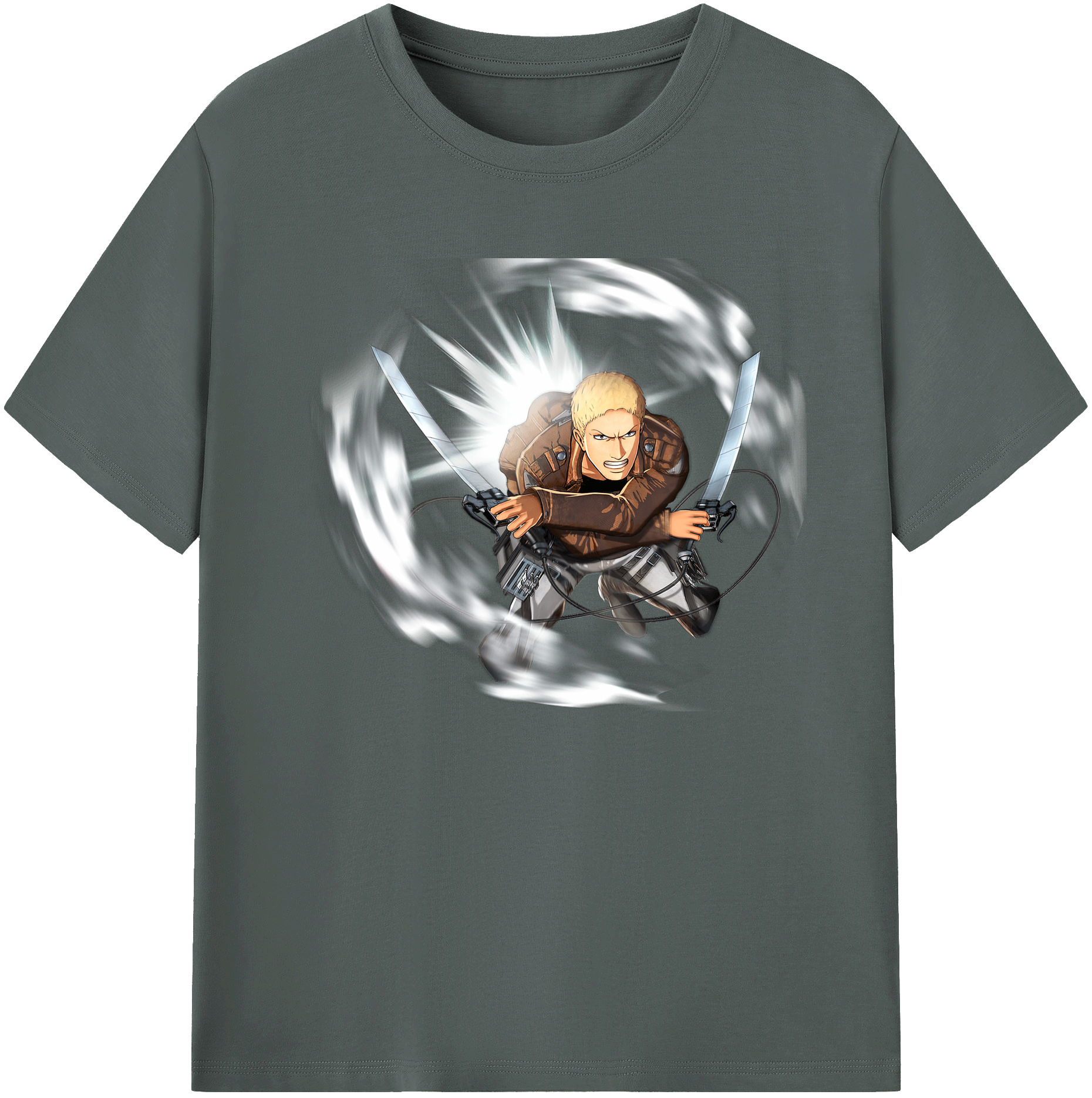 （画像用） 進撃の巨人 ライナー・ブラウン Attack on Titan Reiner Braun 綿100％ メンズ半袖Tシャツ｜肌触りやわらか＆通気性